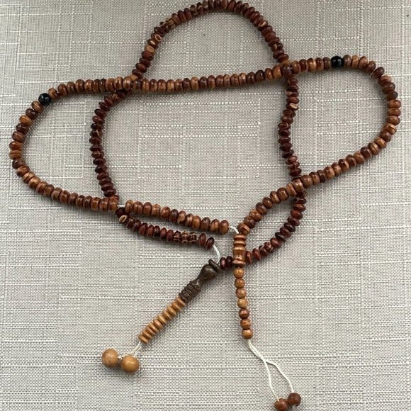 Lot of 2 Tasbeeh Brown Beads Prayer Beads Handmade Real Wood Beads X 2 - Picture 7 of 8